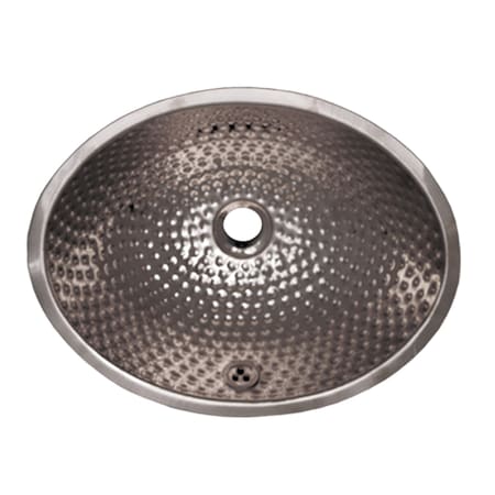 Whitehaus Oval Ball Pein Hammered Textured Undermount Basin W/ Overflow And A 1 WH608ABM